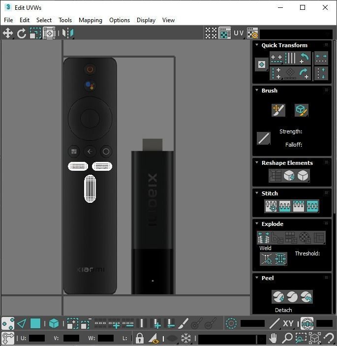 Xiaomi TV Box Remote Controls Set 3D model_85