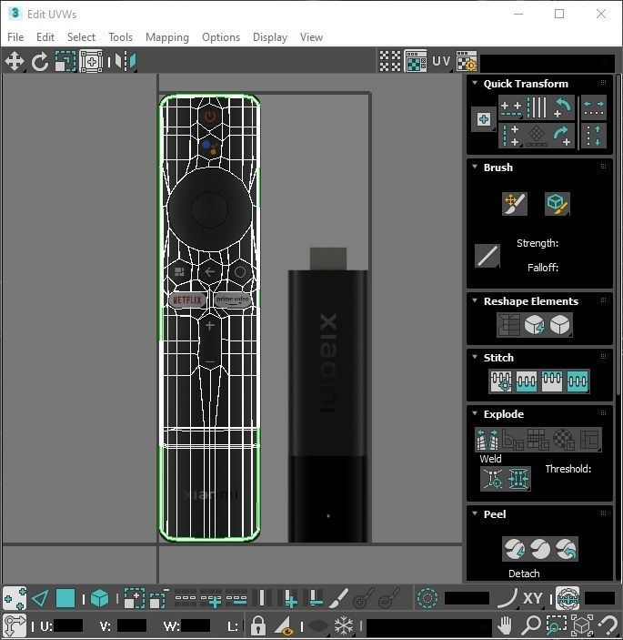 Xiaomi TV Box Remote Controls Set 3D model_69