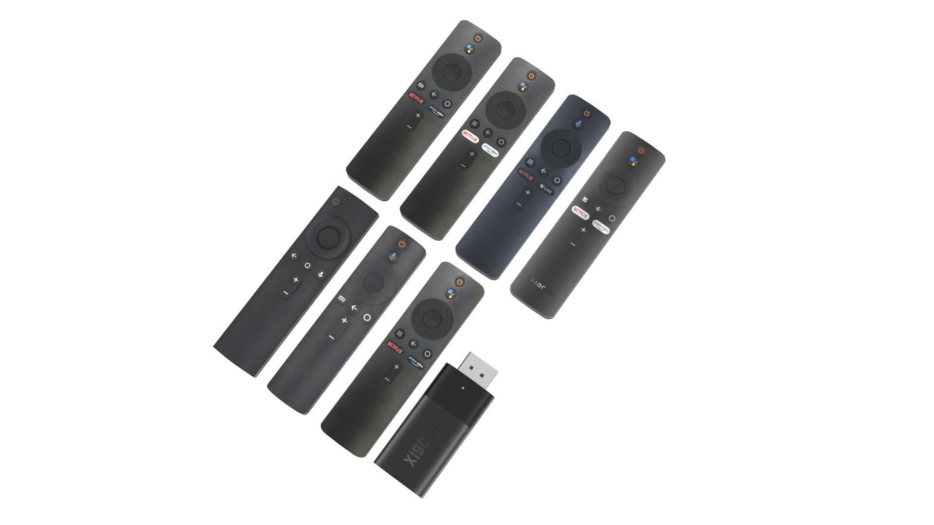 Xiaomi TV Box Remote Controls Set 3D model_1