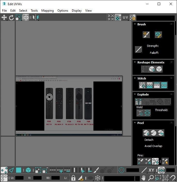Xiaomi TV Box Remote Controls Set 3D model_100