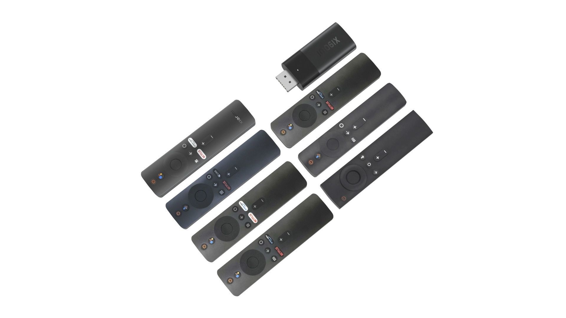Xiaomi TV Box Remote Controls Set 3D model_3