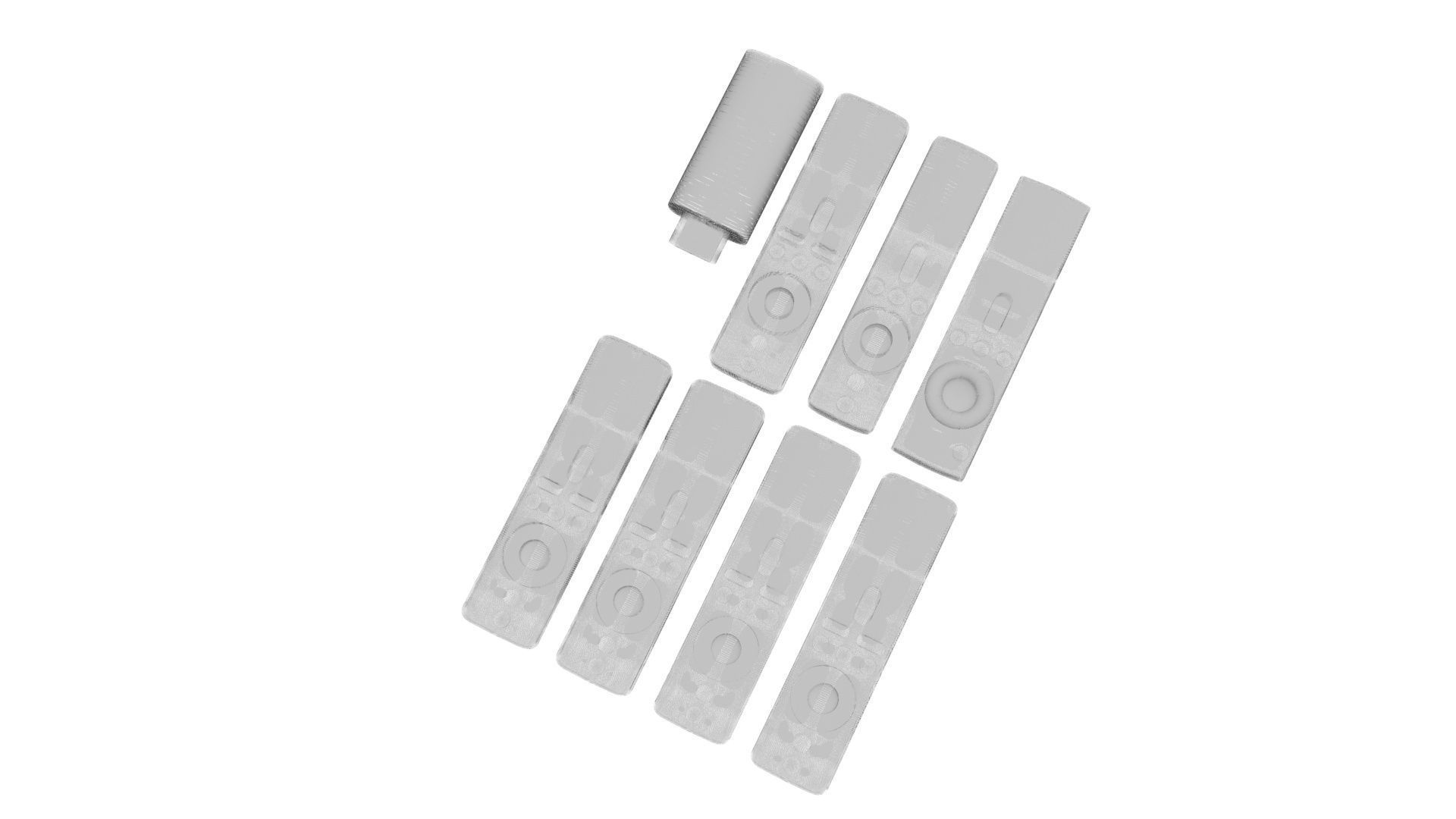 Xiaomi TV Box Remote Controls Set 3D model_26