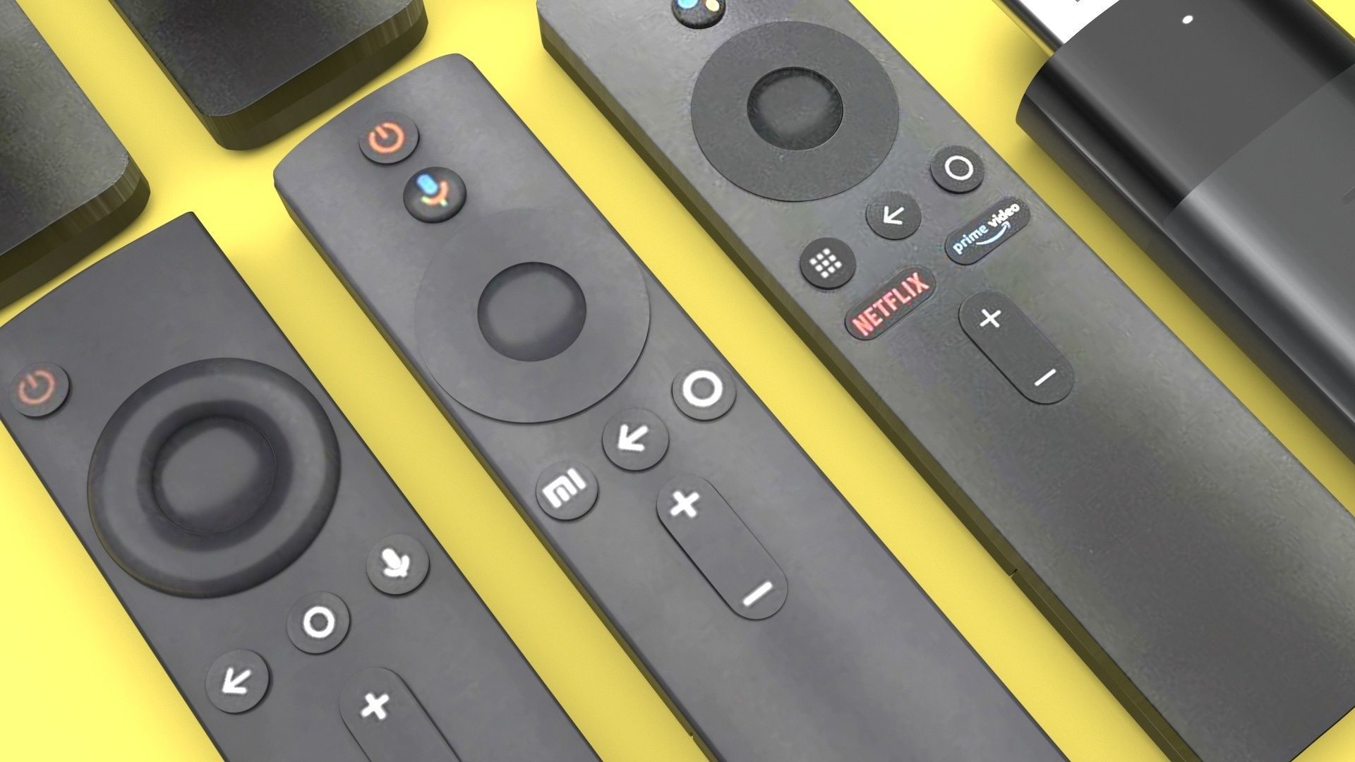 Xiaomi TV Box Remote Controls Set 3D model_48