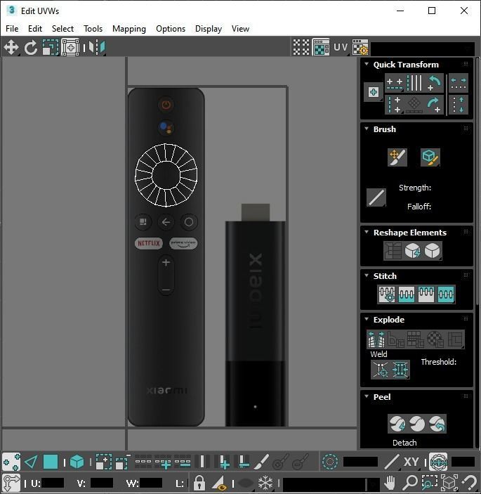Xiaomi TV Box Remote Controls Set 3D model_72