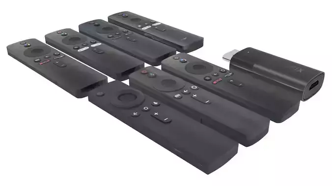 Xiaomi TV Box Remote Controls Set 3D model