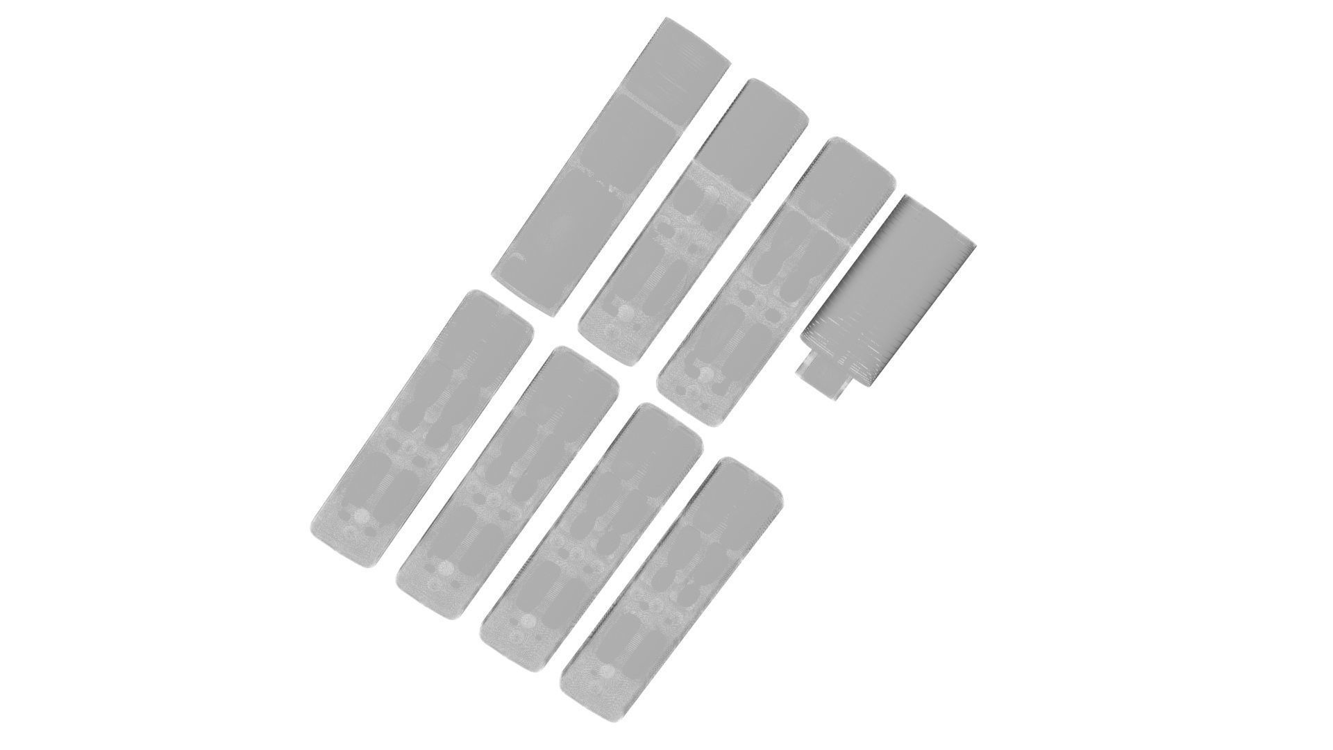 Xiaomi TV Box Remote Controls Set 3D model_27