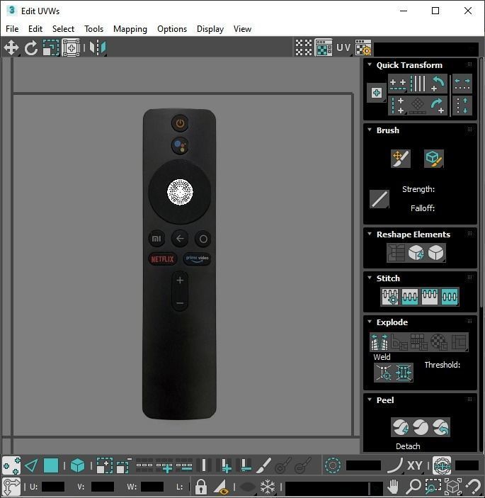 Xiaomi TV Box Remote Controls Set 3D model_63