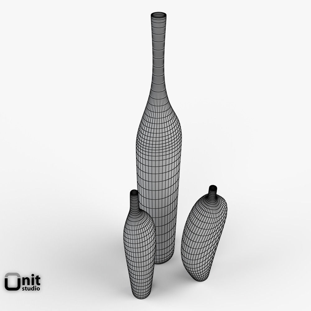 Vases set Note by Kose 3D model_7