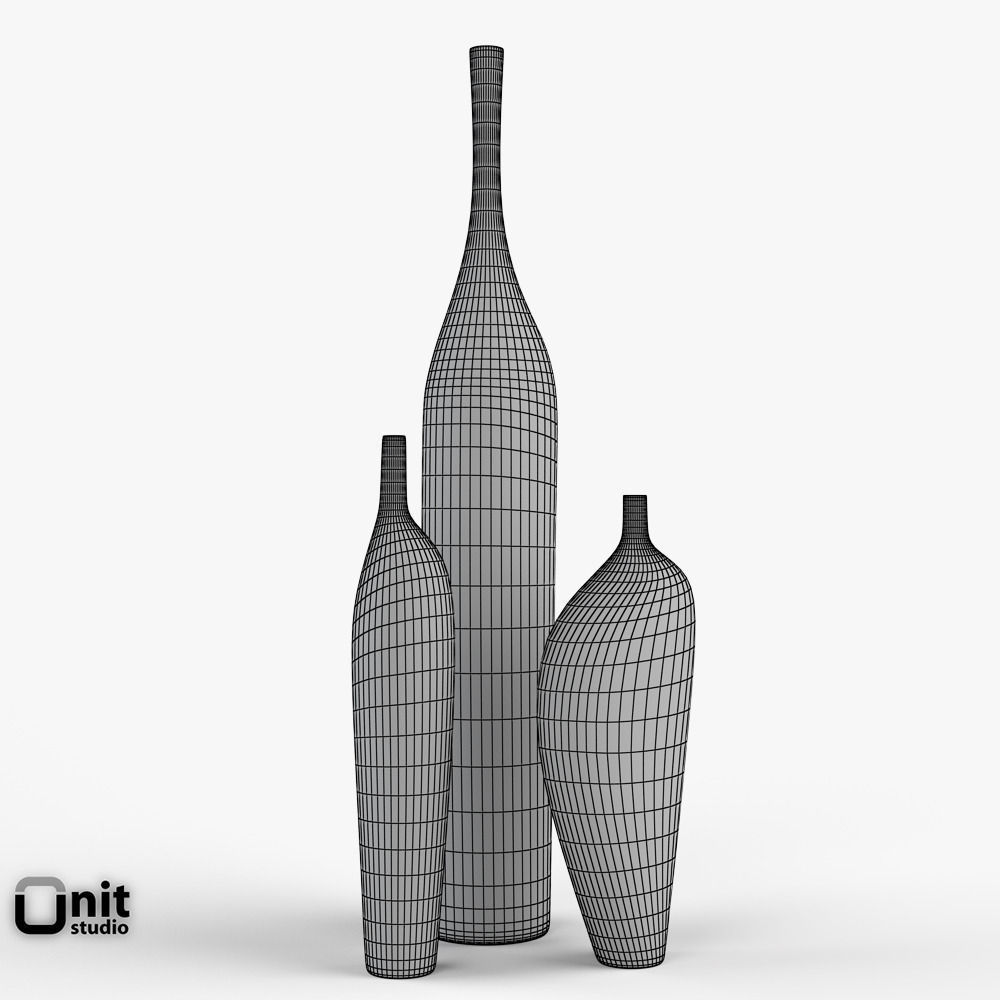 Vases set Note by Kose 3D model_4