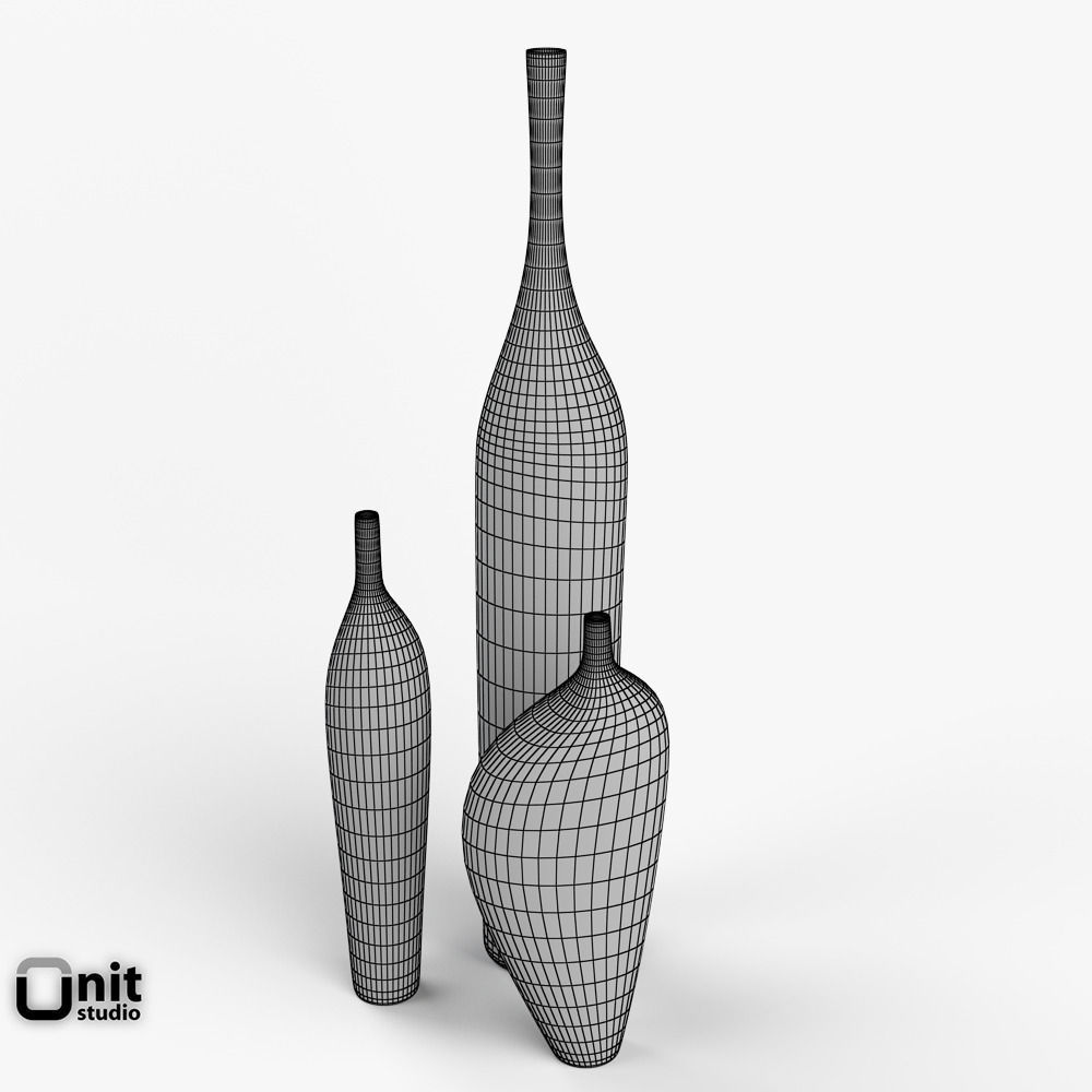 Vases set Note by Kose 3D model_6