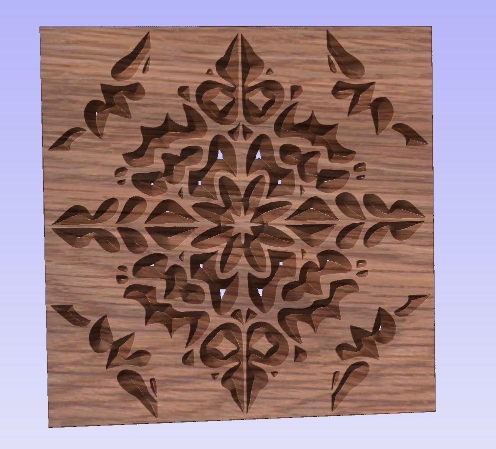 Symmetric ornament stencil - CNC carving or laser cut 3D print model_6
