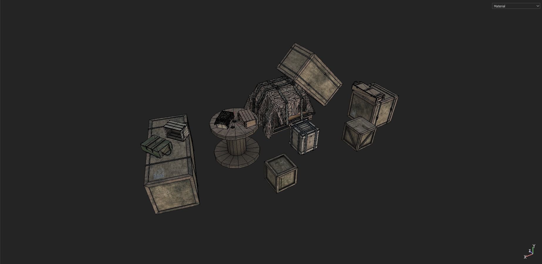 Crates Pack 1 Low-poly 3D model_17