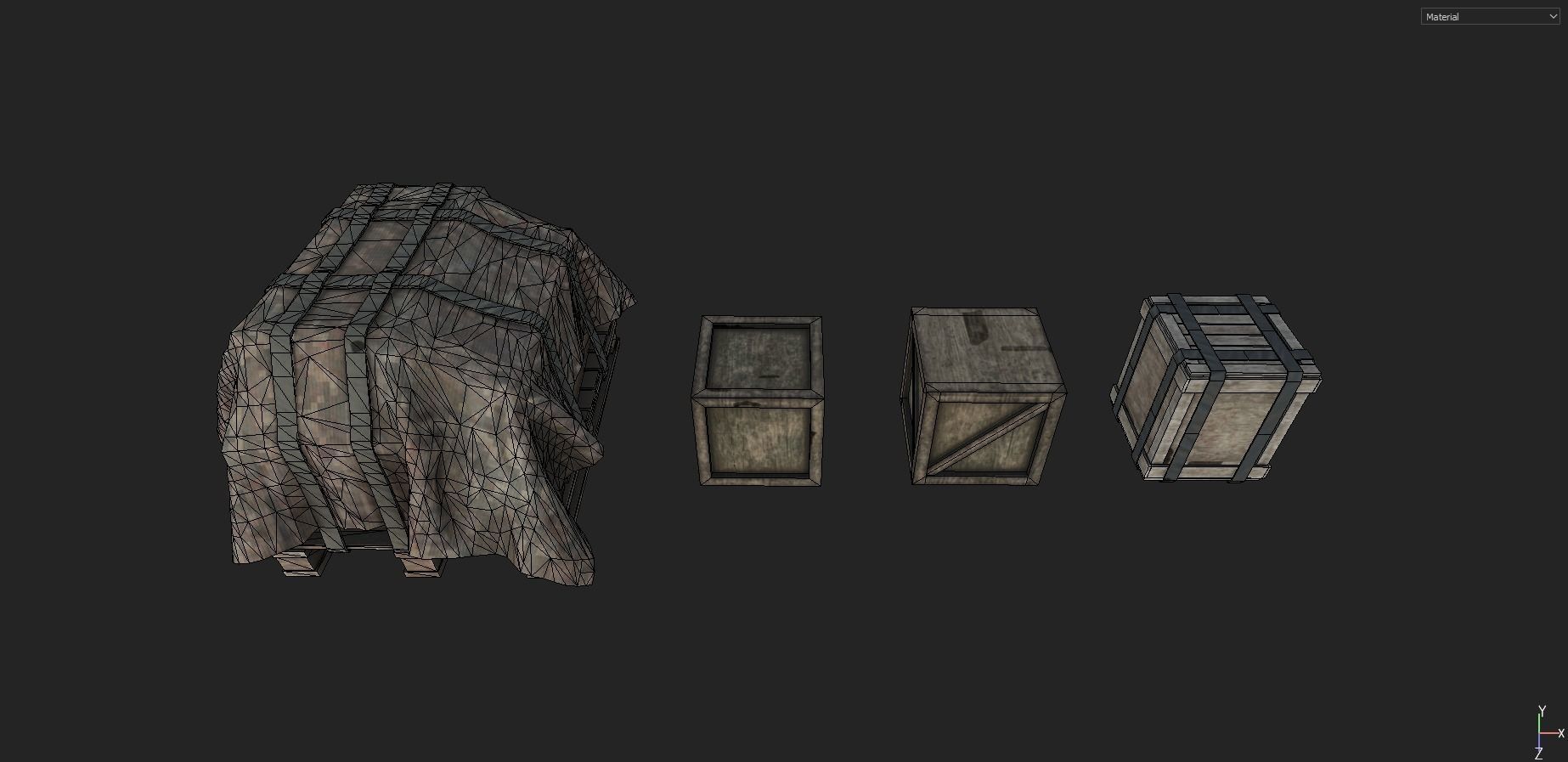 Crates Pack 1 Low-poly 3D model_11