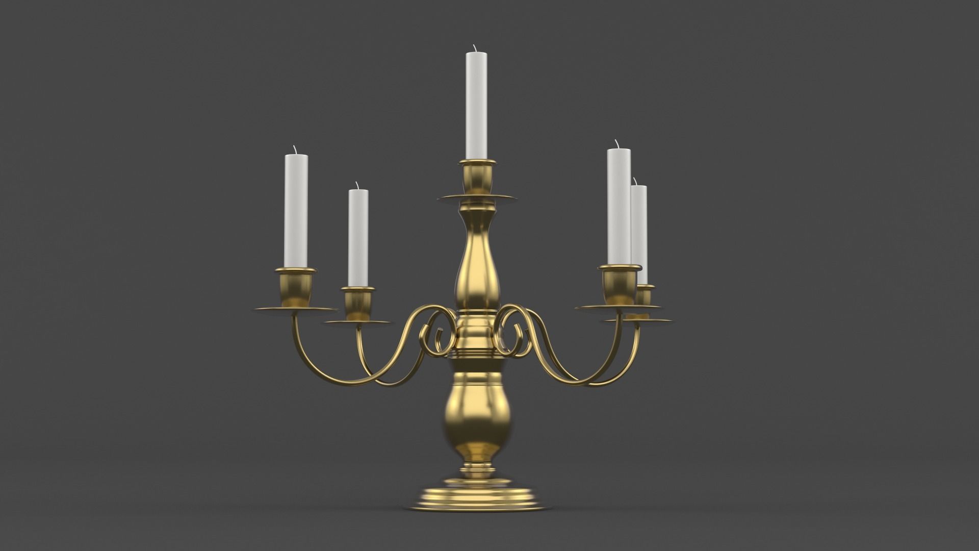 Metal Candle Holder 3D model_4