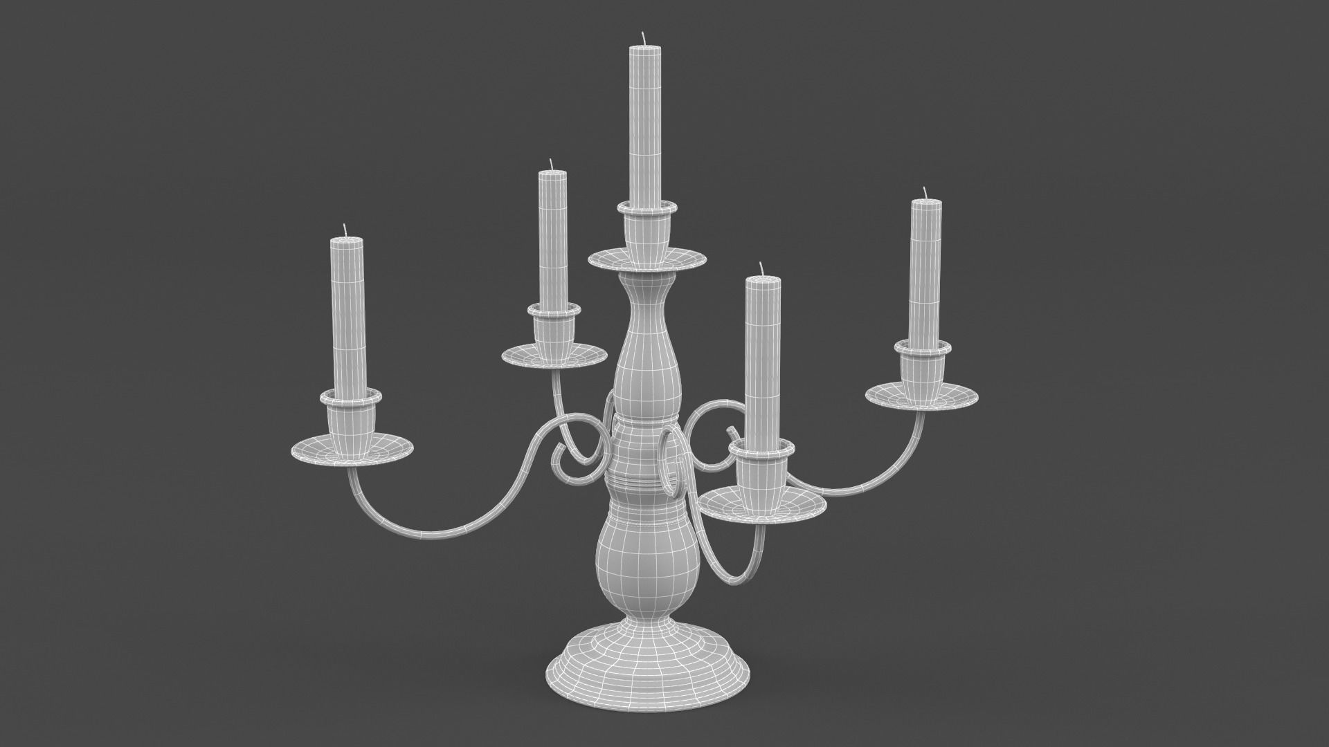 Metal Candle Holder 3D model_6