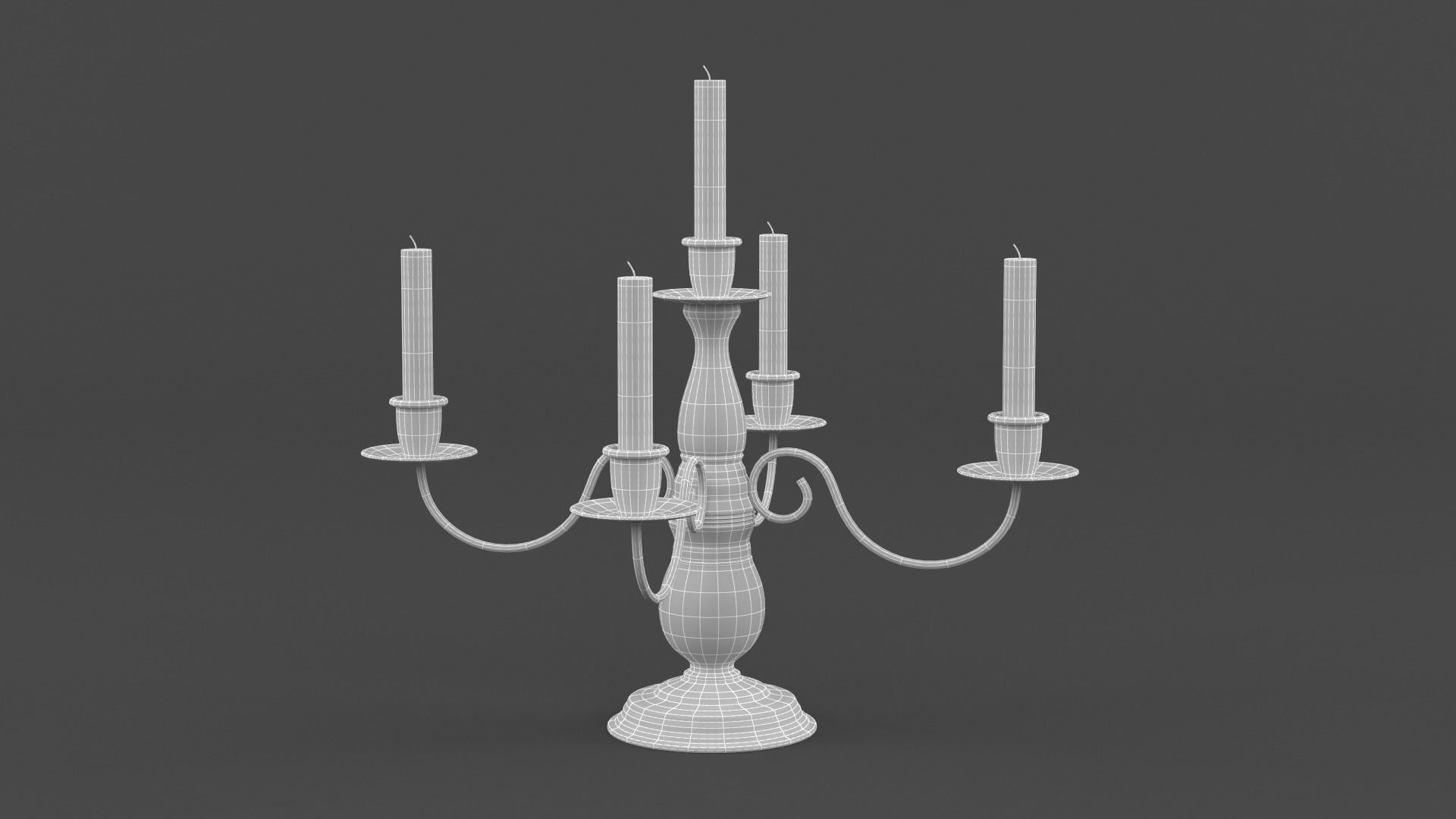 Metal Candle Holder 3D model_8