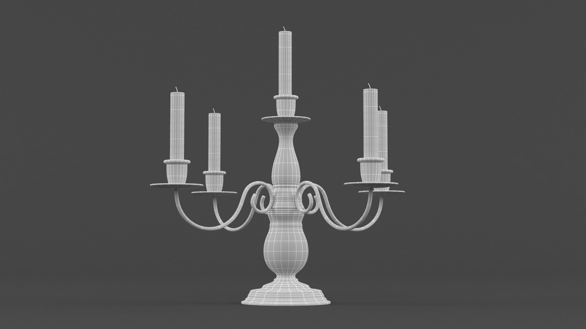 Metal Candle Holder 3D model_9
