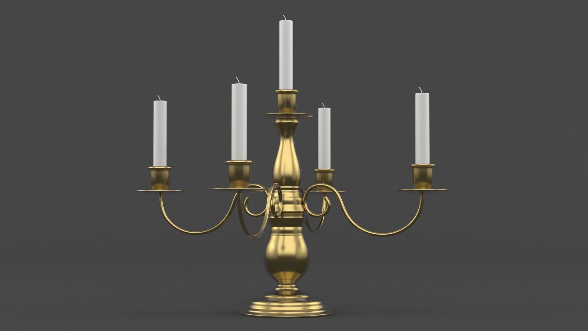 Metal Candle Holder 3D model_2
