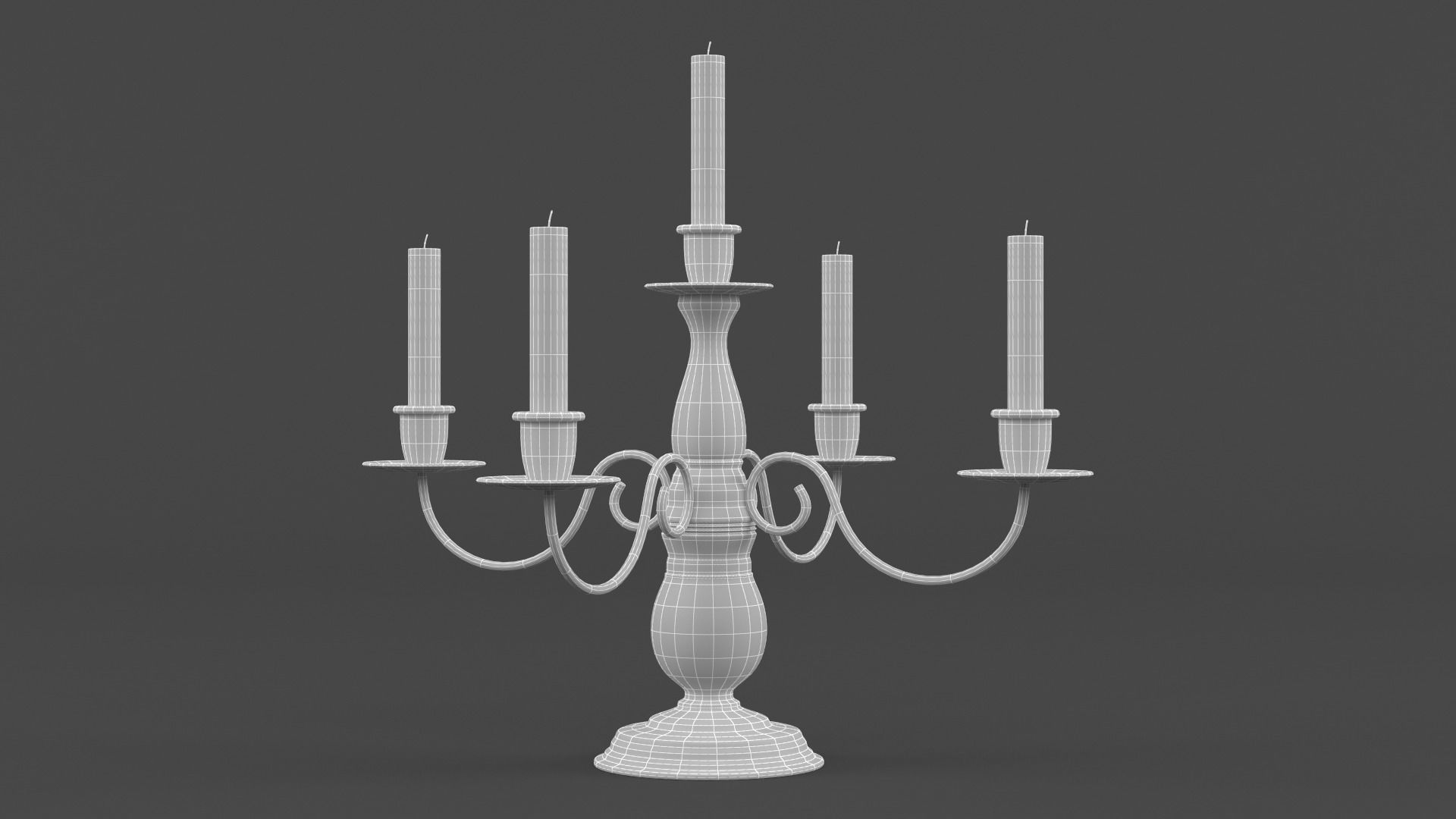 Metal Candle Holder 3D model_5