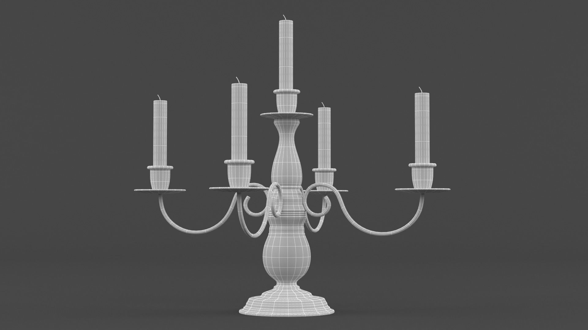Metal Candle Holder 3D model_7