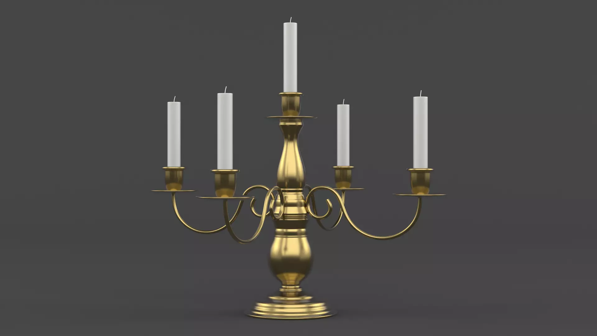 Metal Candle Holder 3D model_0