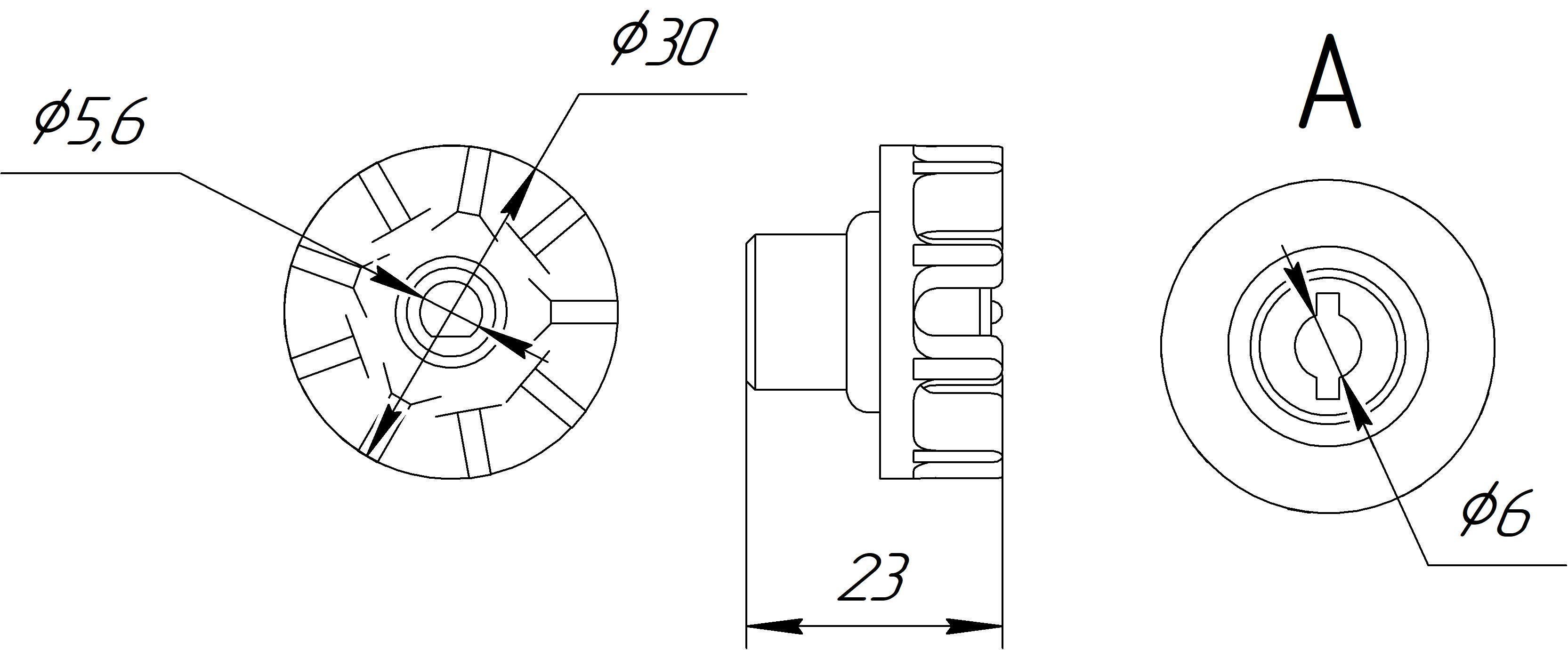 POLARIS PHB 0708A BLENDER COUPLING 3D print model_1