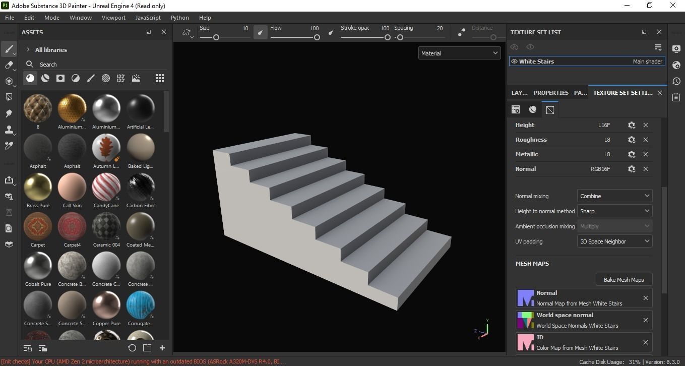 White Stairs 3D Model Low-poly 3D model_6