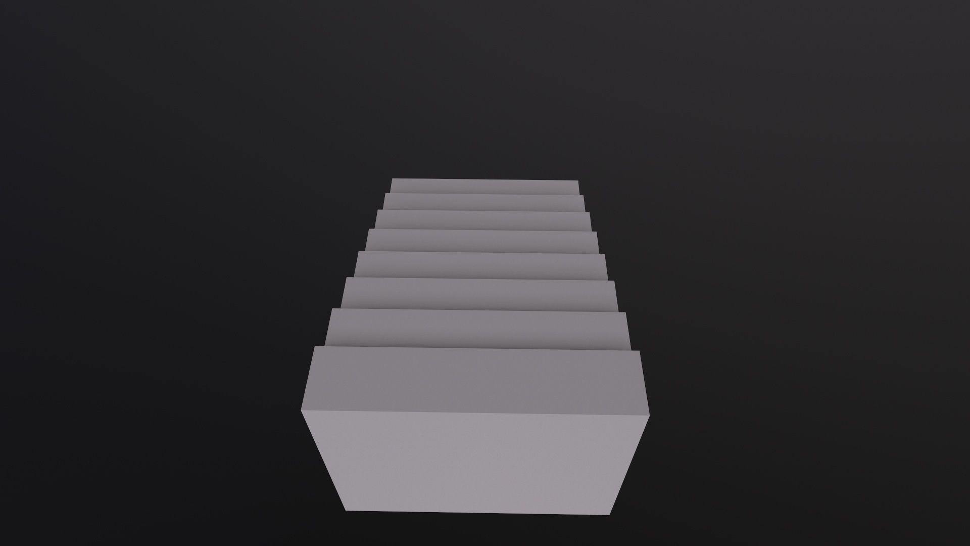 White Stairs 3D Model Low-poly 3D model_5