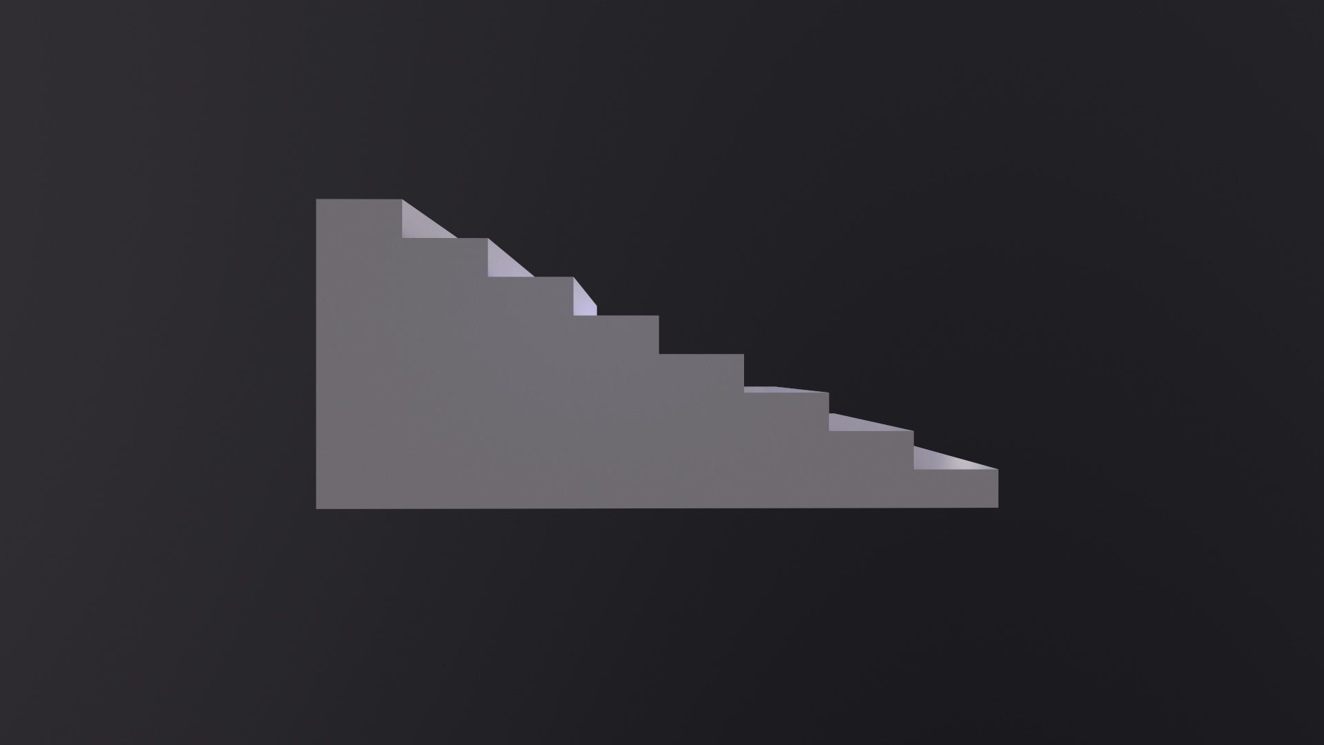 White Stairs 3D Model Low-poly 3D model_3