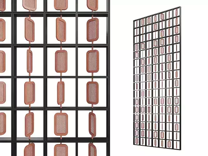 The textured metal screen