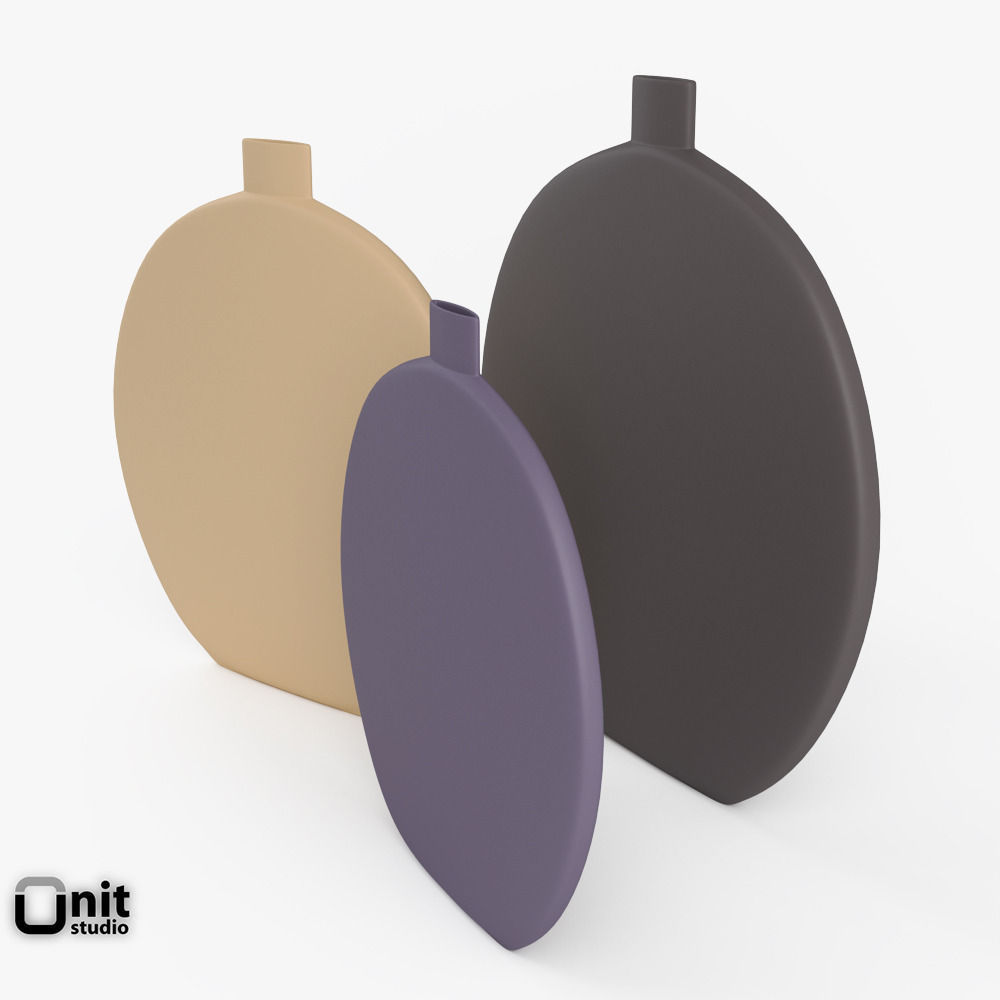Vases set Luna by Kose 3D model_1