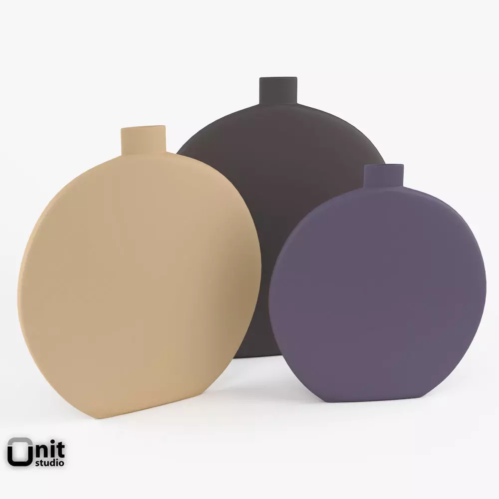 Vases set Luna by Kose 3D model_0