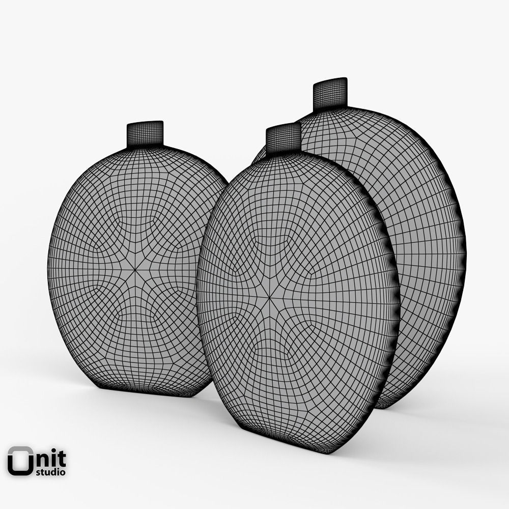 Vases set Luna by Kose 3D model_6