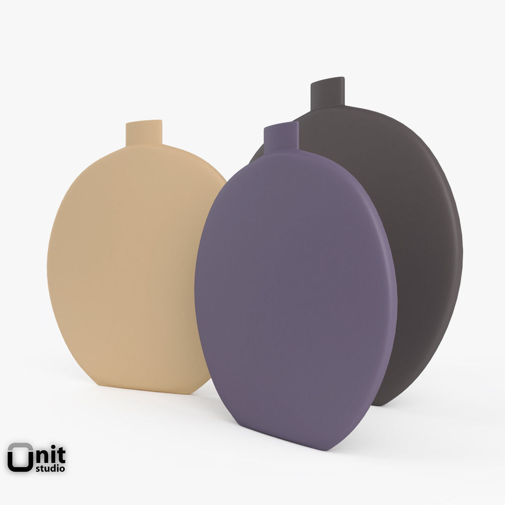 Vases set Luna by Kose 3D model_2