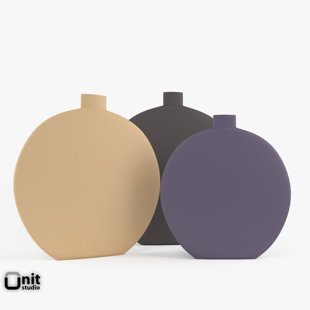 Vases set Luna by Kose 3D model_3