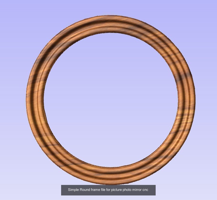 Round frames with ornament for pictures photo mirror cnc 3D Model Collection_4