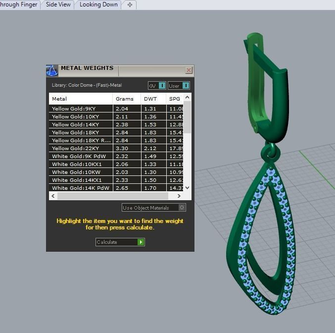 17 hanging earrings in this package 3D Model Collection_80