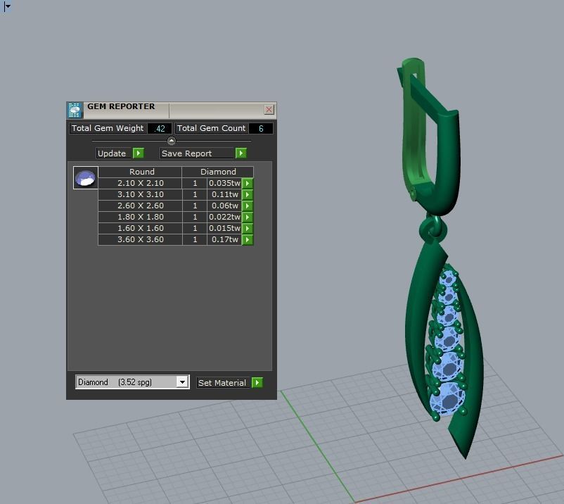 17 hanging earrings in this package 3D Model Collection_99