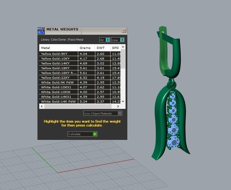 17 hanging earrings in this package 3D Model Collection_105