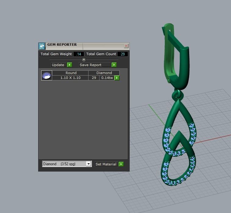 17 hanging earrings in this package 3D Model Collection_67