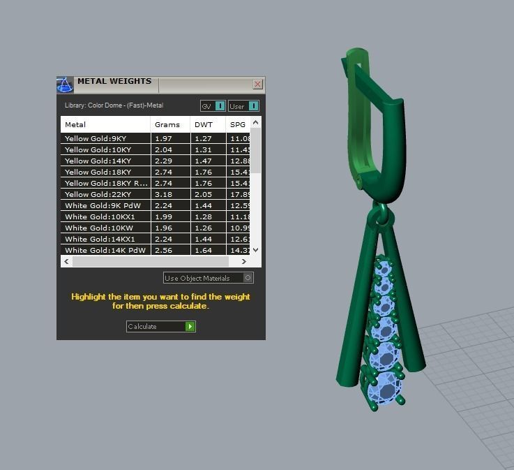 17 hanging earrings in this package 3D Model Collection_92