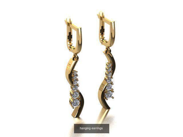 17 hanging earrings in this package 3D Model Collection_17