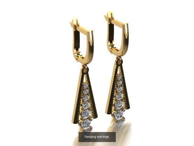 17 hanging earrings in this package 3D Model Collection_18