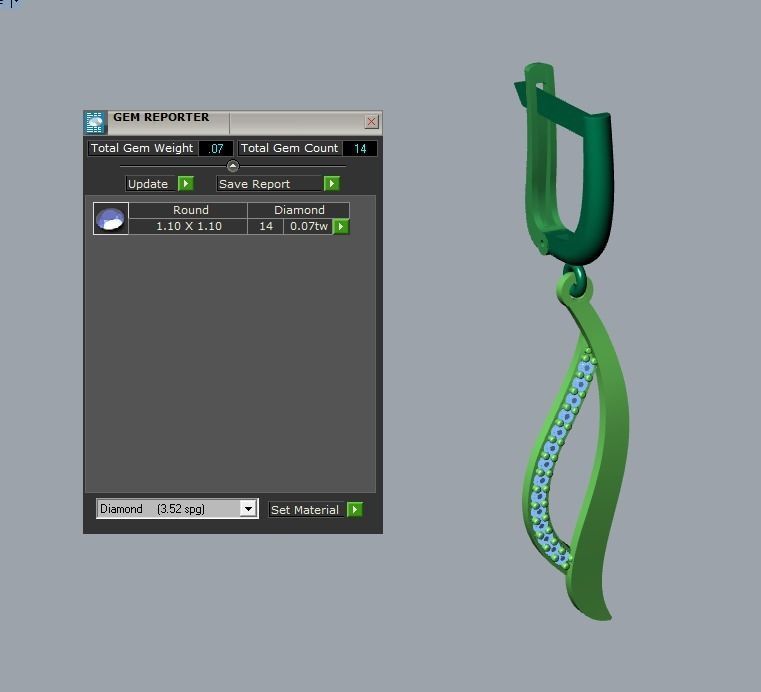 17 hanging earrings in this package 3D Model Collection_22