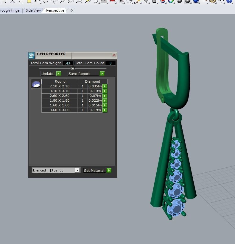 17 hanging earrings in this package 3D Model Collection_95
