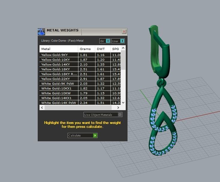 17 hanging earrings in this package 3D Model Collection_69