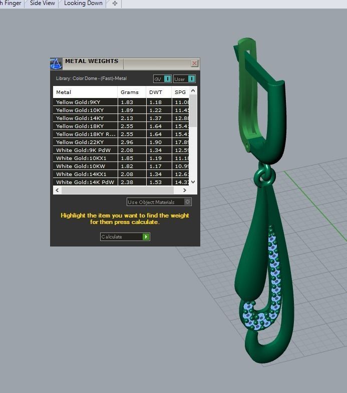 17 hanging earrings in this package 3D Model Collection_85