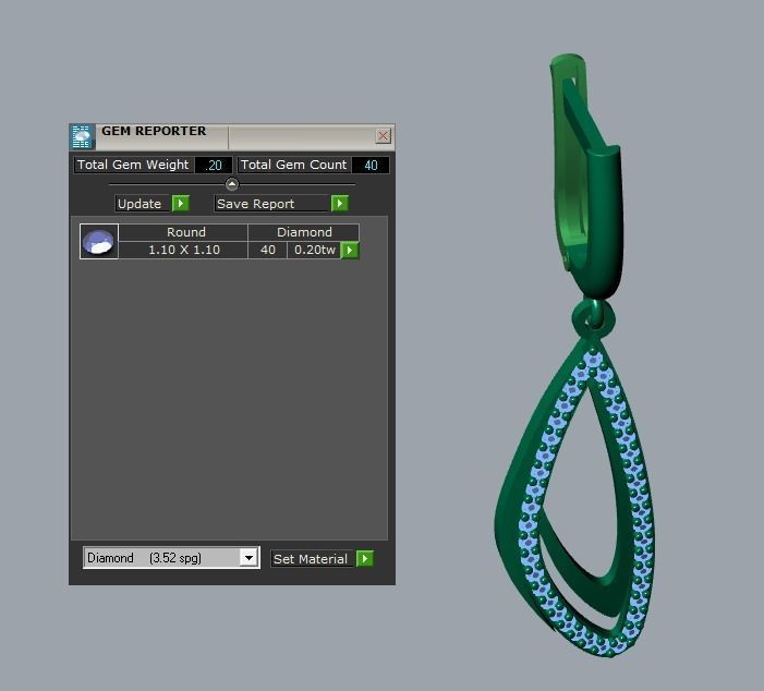 17 hanging earrings in this package 3D Model Collection_77