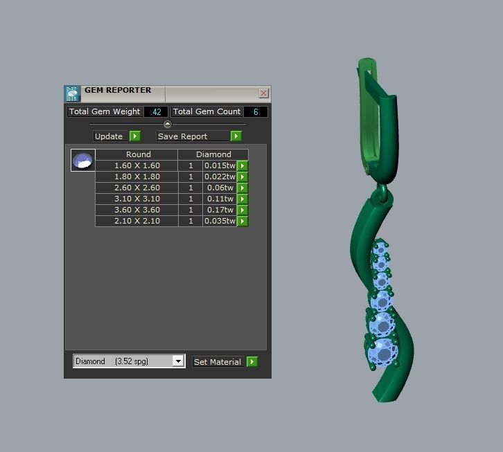 17 hanging earrings in this package 3D Model Collection_88