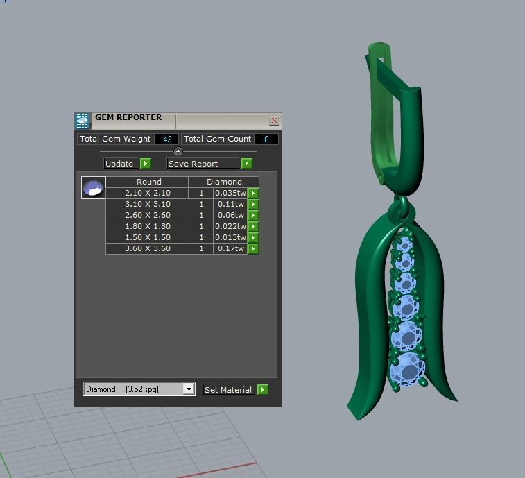 17 hanging earrings in this package 3D Model Collection_103